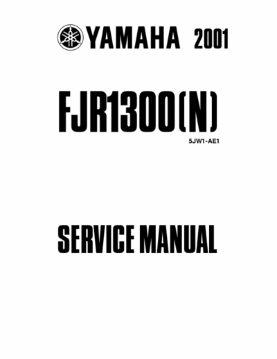 Yamaha FJR1300 (N) Wiring Diagram, Manual de Taller, Manuale d